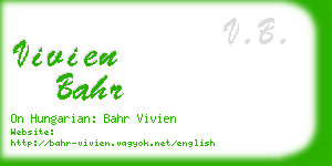 vivien bahr business card